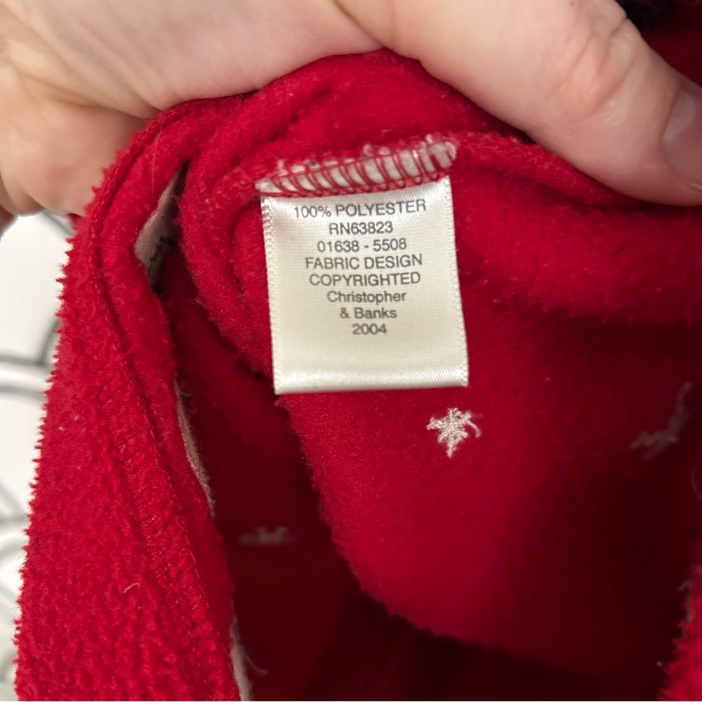 Vintage Red Snowman Christmas Christopher and Banks Vest - Picture 6 of 6